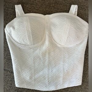 No Boundaries White Corset Top